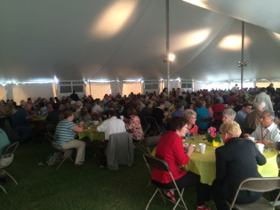 Valor visited 2014 Impact Conference, lunch in gathering tent