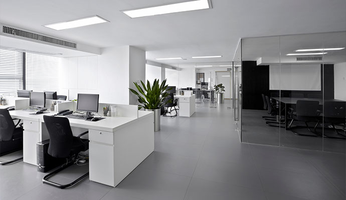 A clean and modern corporate office interior
