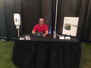 Valor visited 2014 Impact Conference, Brandon Hayes at his booth