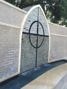 Valor visited 2014 Impact Conference, church fountain