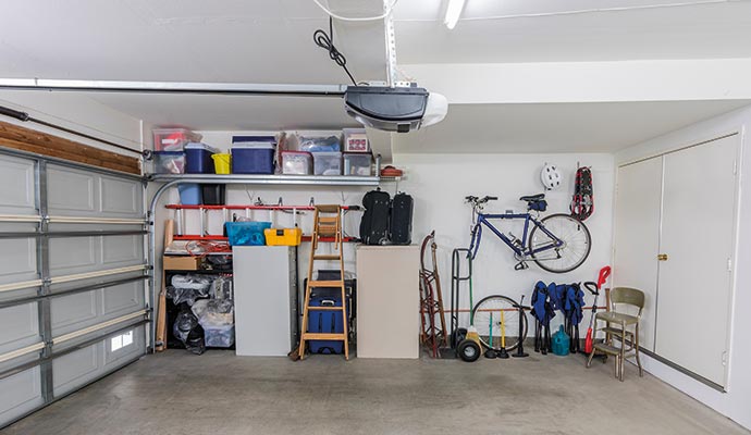 Clean organized garage