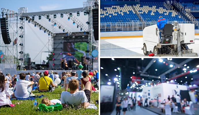 Collage of various events