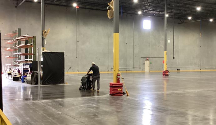 building floor working