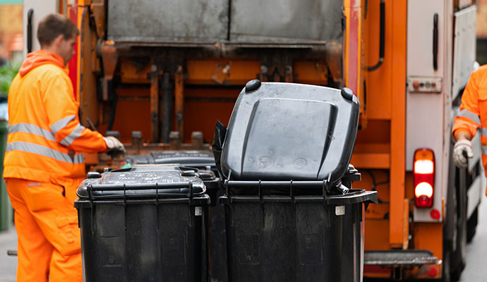 Commercial trash pickup and disposal
