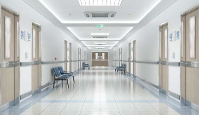 Cleaned floor at hospital