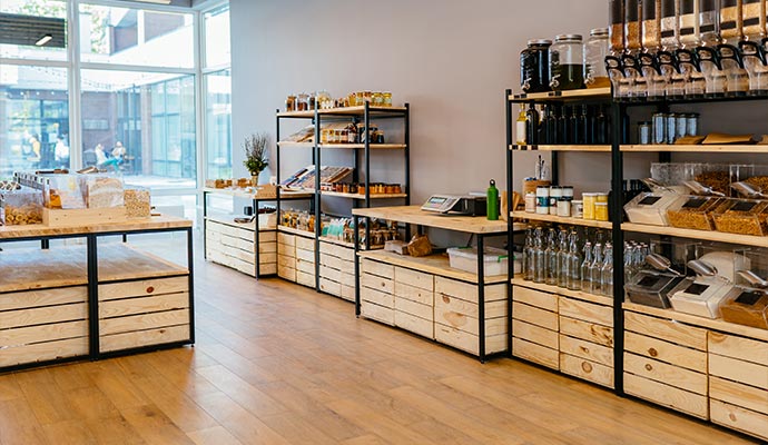 A clean and organized retail store interior