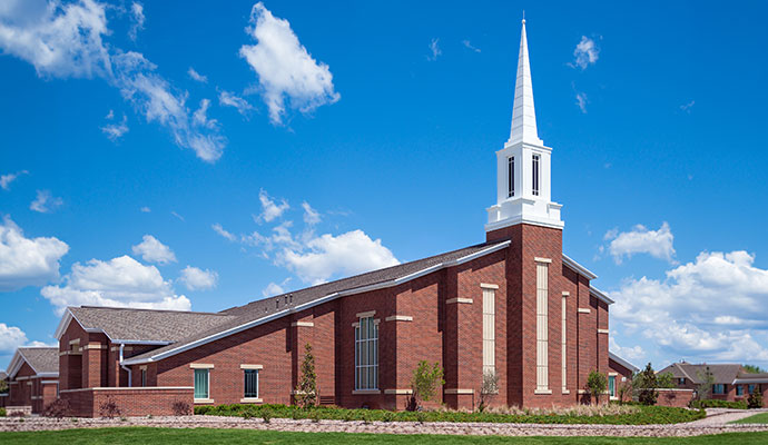 Exterior of a clean church building