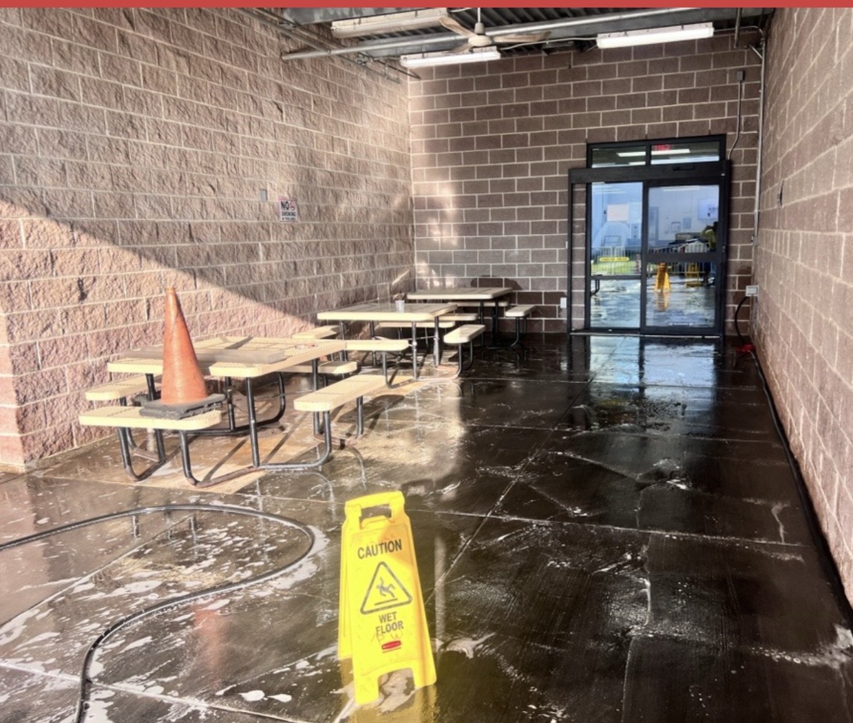 Industrial patio pressure washing in Dallas, TX