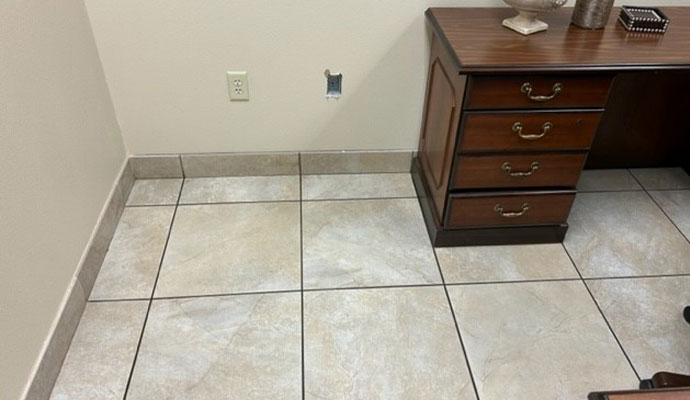 Clean tile floor