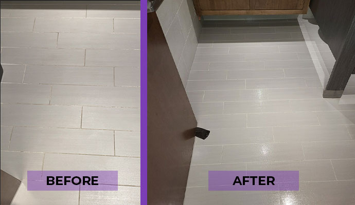 Before after tile cleaning 