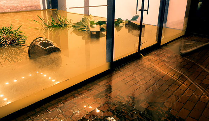 Water damaged office