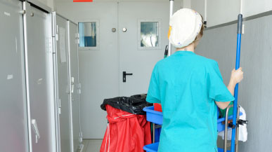Cleaning an emergency clinic
